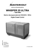 Whisper 25 Ultra (25 kW) 230V 50Hz (1500 rpm) wet exhaust (reconnectable to 3-phase)
